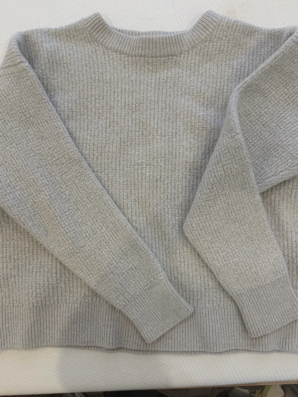 Grey Merino Wool Crewneck Sweater